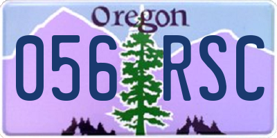 OR license plate 056RSC