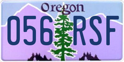 OR license plate 056RSF