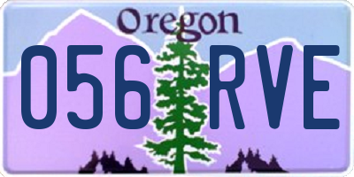 OR license plate 056RVE
