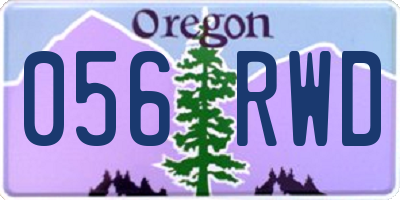 OR license plate 056RWD