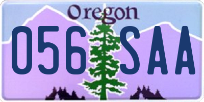 OR license plate 056SAA