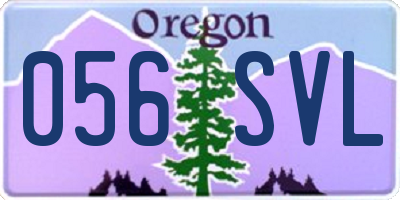 OR license plate 056SVL