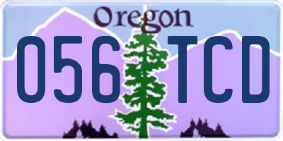 OR license plate 056TCD