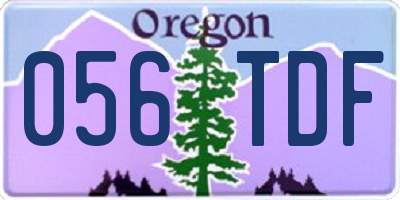OR license plate 056TDF