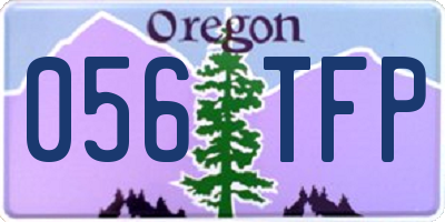 OR license plate 056TFP