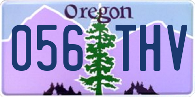 OR license plate 056THV