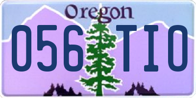 OR license plate 056TIO