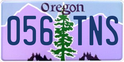 OR license plate 056TNS