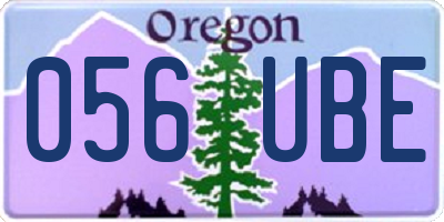 OR license plate 056UBE