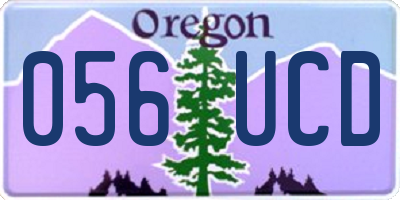 OR license plate 056UCD