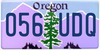 OR license plate 056UDQ