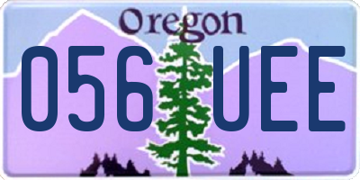 OR license plate 056UEE