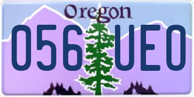 OR license plate 056UEO