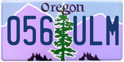 OR license plate 056ULM