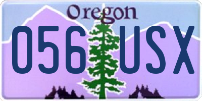 OR license plate 056USX