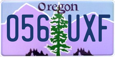 OR license plate 056UXF