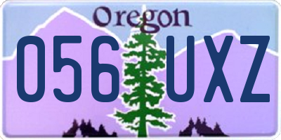 OR license plate 056UXZ