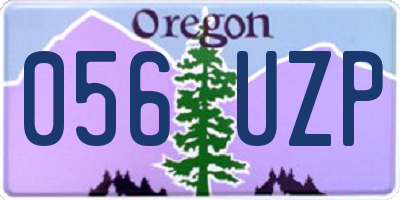 OR license plate 056UZP