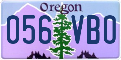 OR license plate 056VBO