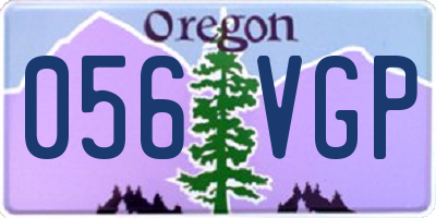 OR license plate 056VGP
