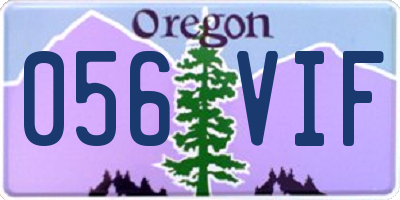 OR license plate 056VIF
