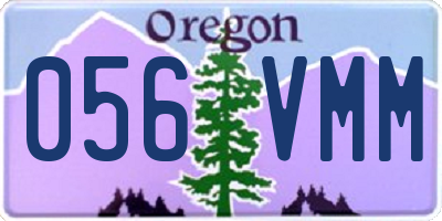 OR license plate 056VMM