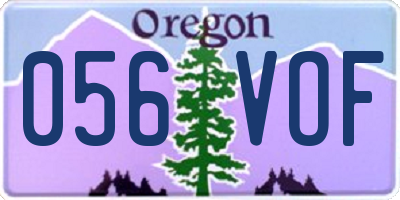 OR license plate 056VOF