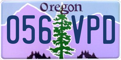 OR license plate 056VPD