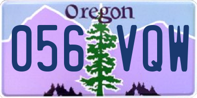 OR license plate 056VQW