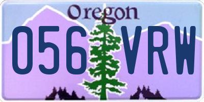 OR license plate 056VRW