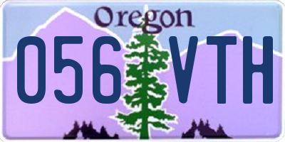 OR license plate 056VTH