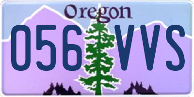 OR license plate 056VVS
