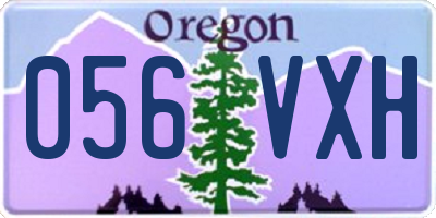 OR license plate 056VXH