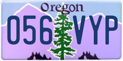 OR license plate 056VYP