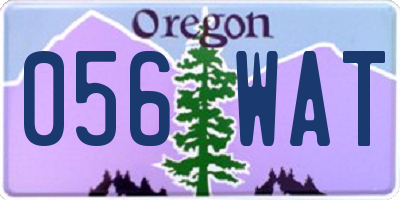 OR license plate 056WAT