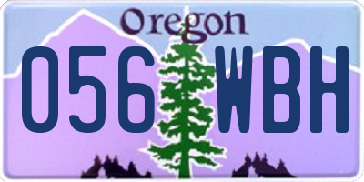 OR license plate 056WBH