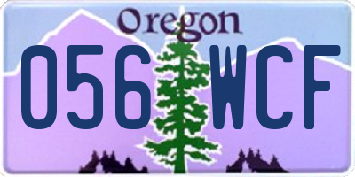 OR license plate 056WCF