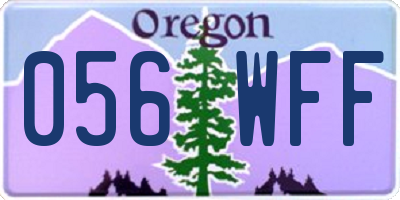 OR license plate 056WFF