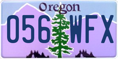OR license plate 056WFX
