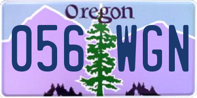 OR license plate 056WGN