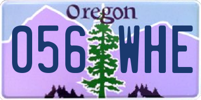 OR license plate 056WHE