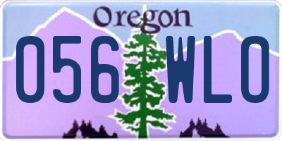 OR license plate 056WLO