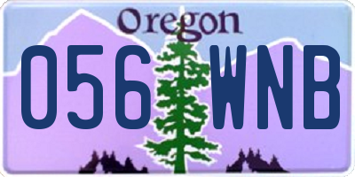 OR license plate 056WNB