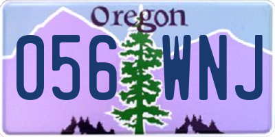 OR license plate 056WNJ