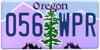 OR license plate 056WPR