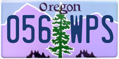 OR license plate 056WPS