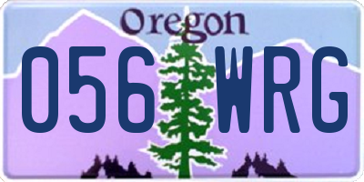 OR license plate 056WRG