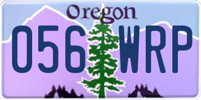 OR license plate 056WRP