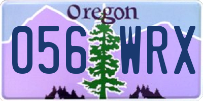 OR license plate 056WRX