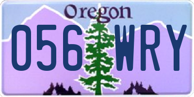 OR license plate 056WRY